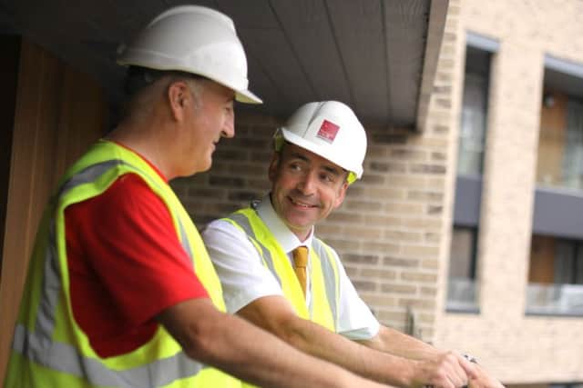 Chief executive Ed Monaghan pictured to the right, on site. Picture: Contributed