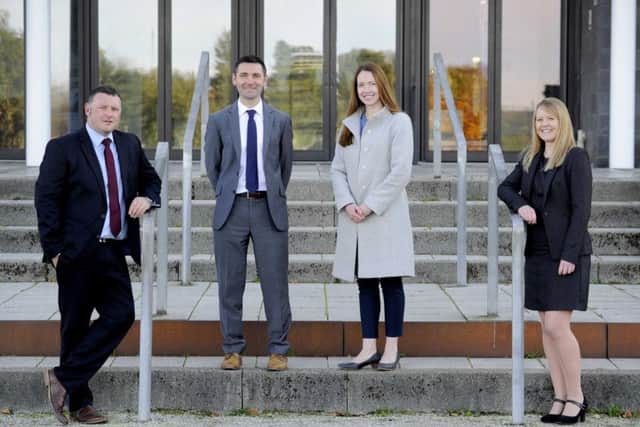 Lawrie IP's senior management team (left to right): Craig Hutchison, Donald Lawrie, Diane Cameron and Sharon Mackison. Picture: Colin Hattersley
