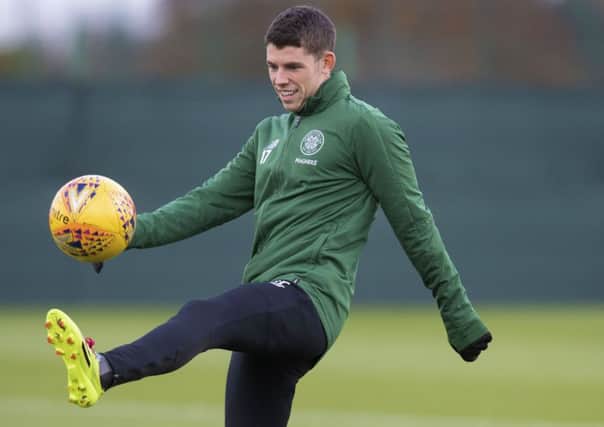 Cup semi-final hero Ryan Christie could make only his ninth start for Celtic at Dundee tonight. Picture: SNS.