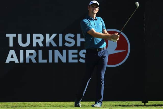Justin Rose, pictured playing in the pro am, is defending his Turkish Airlines Open this week. Picture: Warren Little/Getty Images