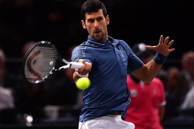 Novak Djokovic will take over as world No 1 on Monday following Rafa Nadal's withdrawal from the Paris Masters. Picture: Justin Setterfield/Getty Images