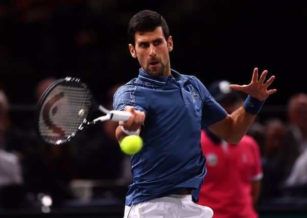 Novak Djokovic will take over as world No 1 on Monday following Rafa Nadal's withdrawal from the Paris Masters. Picture: Justin Setterfield/Getty Images