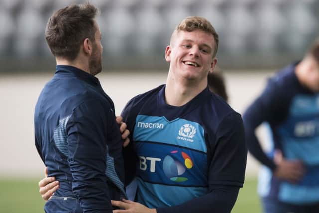 Darcy Graham during a Scotland training session. Picture: Paul Devlin/SNS/SRU