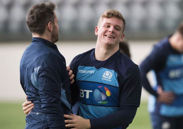 Darcy Graham during a Scotland training session. Picture: Paul Devlin/SNS/SRU
