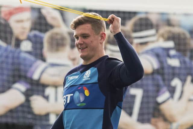 Darcy Graham during a Scotland training session at Oriam. Picture: Paul Devlin/SNS/SRU