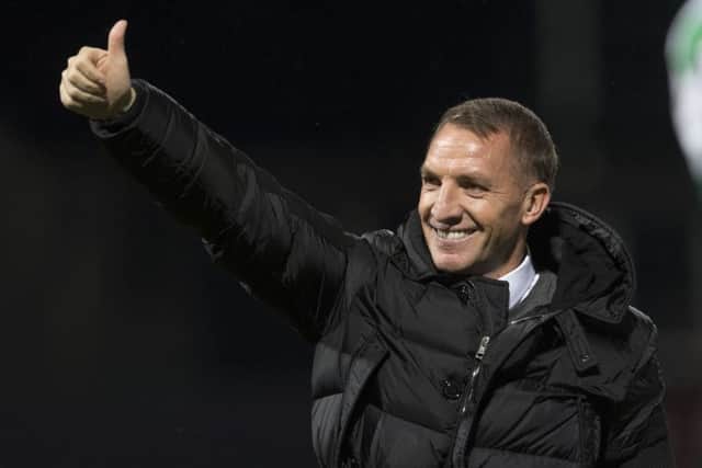 Celtic manager Brendan Rodgers at full time. Picture: SNS
