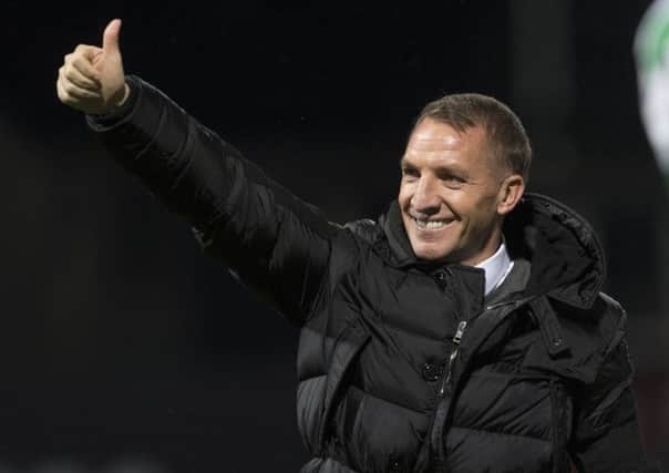 Celtic manager Brendan Rodgers at full time. Picture: SNS