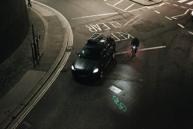 Glasgow's fleet of hire bikes are to have laser lights added to improve cyclist safety. Picture: Beryl Laserlight