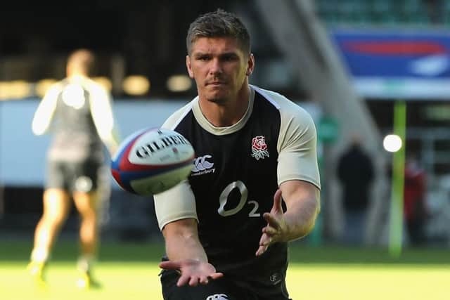 Owen Farrell will be sharing captaincy duties with Dylan Hartley for England against South Africa today. Picture: Getty.