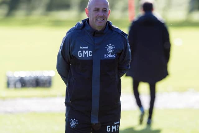 Rangers assistant manager Gary McAllister at training. Picture: SNS