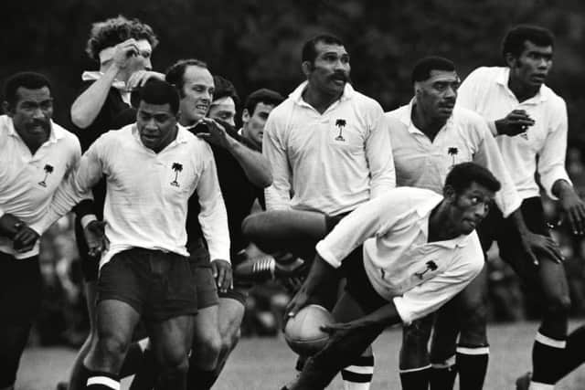 Fiji in action during their 1970 tour of the British Isles. Picture: Colorsport/REX/Shutterstock