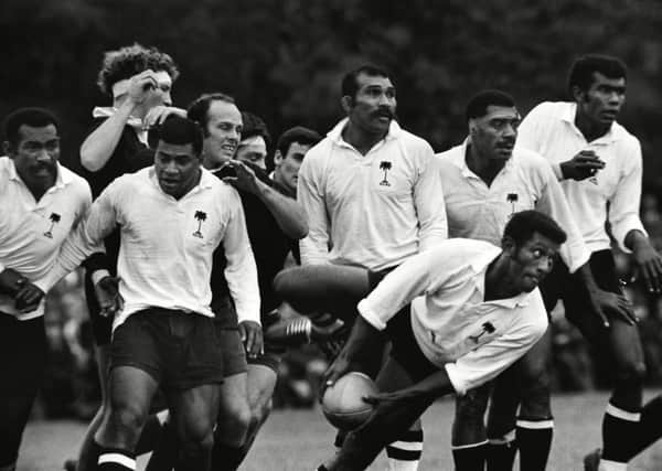 Fiji in action during their 1970 tour of the British Isles. Picture: Colorsport/REX/Shutterstock
