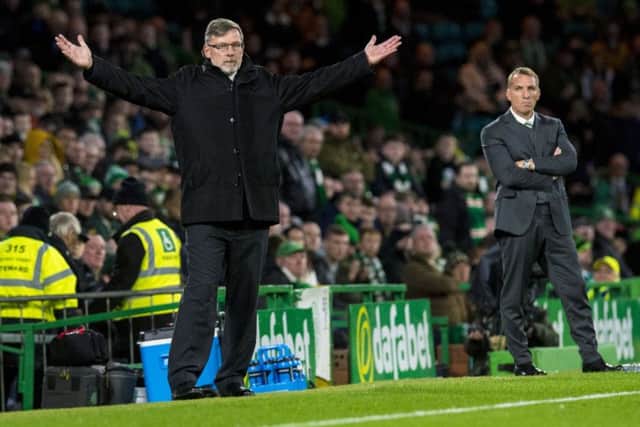 Hearts manager Craig Levein on the touchline. Picture: SNS