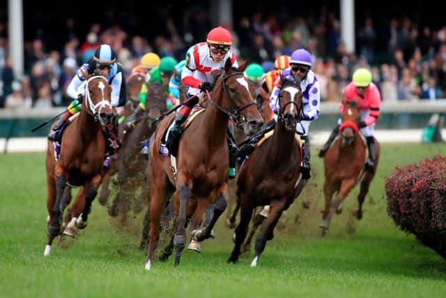 A general view of horses competing in a Breeders' Cup race at Churchill Downs in Louisville, Kentucky. Picture: Getty Images