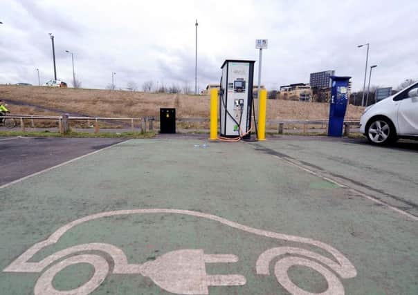 An electric vehicle charging point. Picture: John Devlin