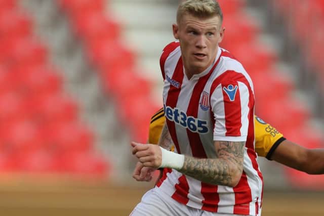 James McClean in action for Stoke City. The Irishman is subjected to abuse every year because of his stance on wearing a poppy on his shirt. Picture: Getty Images