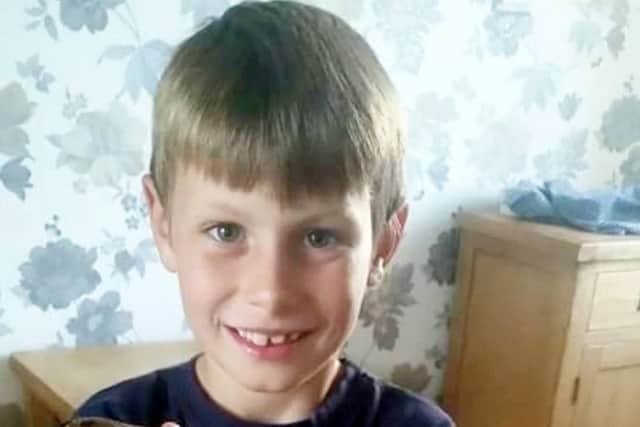 Callum Cartlidge.  The grieving parents of a boy who died after being sent home from hospital without a life-saving blood test have called on a NHS Trust to apologise for his death. Picture: SWNS