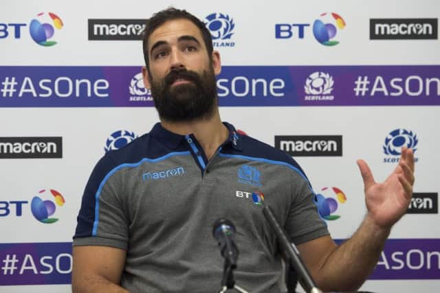 Josh Strauss is back in the Scotland squad for Saturday's match against Fiji. Picture: Craig Foy/SNS