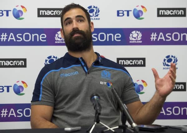 Josh Strauss is back in the Scotland squad for Saturday's match against Fiji. Picture: Craig Foy/SNS