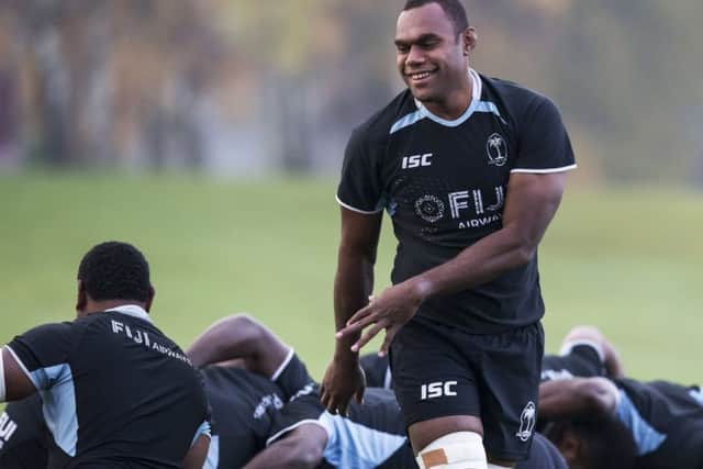 Fiji's Leone Nakarawa in training at Merchiston Castle School. Picture: Bruce White/SNS