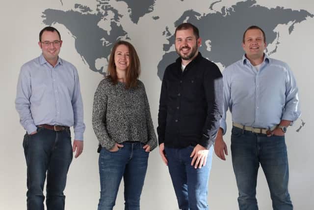 Left to right: Money Dashboard's Max Thomas, Jossie Ellis, Steve Tigar and Tim Shields. Picture: Stewart Attwood