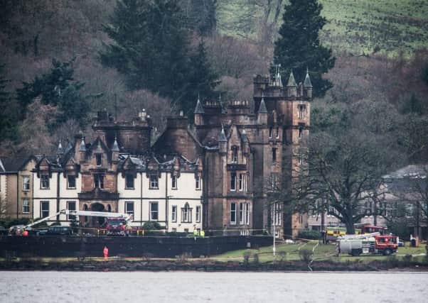 The Cameron House Hotel was largely destroyed in the blaze. Picture: SWNS