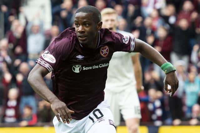Arnaud Djoum has been first-choice for Hearts since returning to action in September
