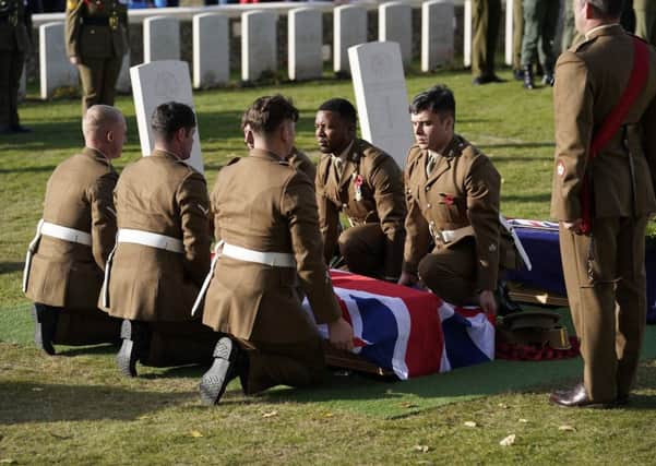 Three unknown World War One soldiers were buried last week at Tyne Cot cemetery in Ypres (Picture: Christopher Furlong/Getty Images)