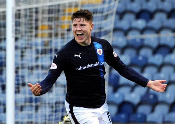 Stark's Park - Kirkcaldy - Fife -
Raith v Brechin -
KEVIN NISBET celebrates
credit- Fife Photo Agency