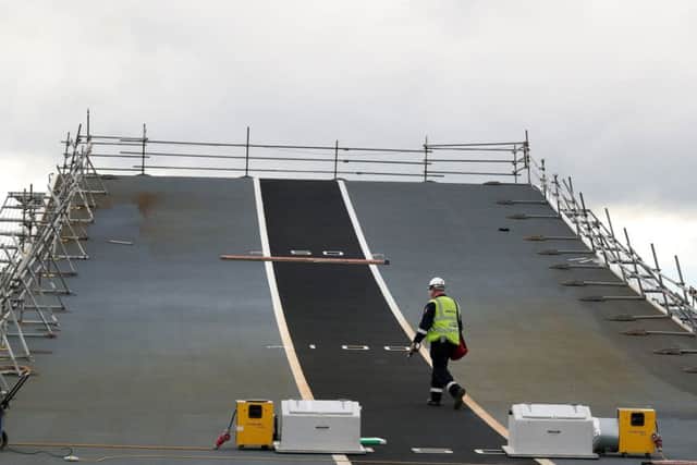 A squadron of F-35 Lightning fighter jet will provide the punch for HMS Prince of Wales. Picture: Andrew Milligan/PA Wire