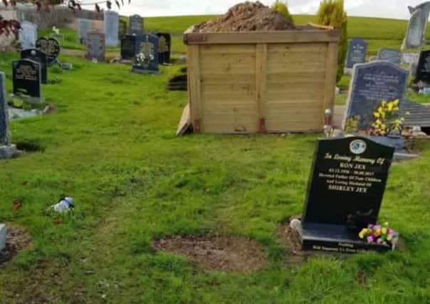 A digger was driven over the grave. Picture: FFP