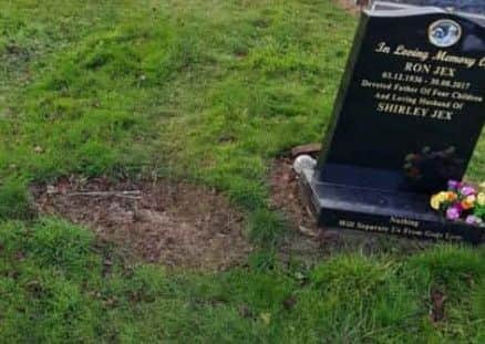 The twins' grave was ruined. Picture: FFP