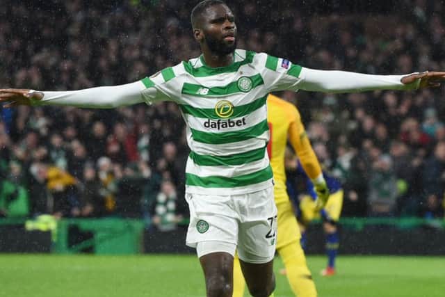 Odsonne Edouard celebrates scoring the winner. Picture: SNS Group