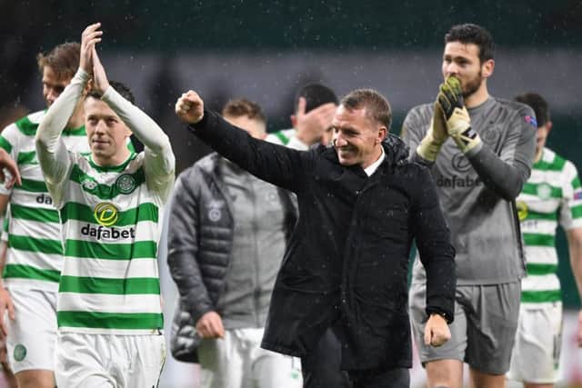 Brendan Rodgers hailed a "proper win against a top team". Picture: SNS Group