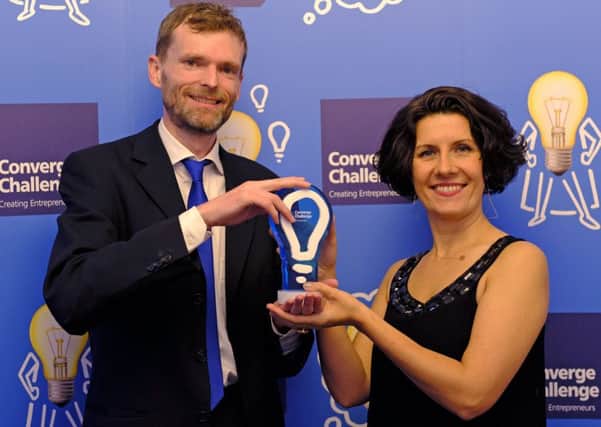 Dr Jan Mumme, CEO of Edinburgh firm Carbogenics and Lidia Krzynowek, Business Development Manager,  were winners of the Converge Challenge 2018