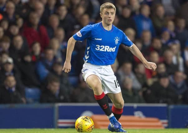 Jordan Rossiter in action for Rangers. Pic: SNS