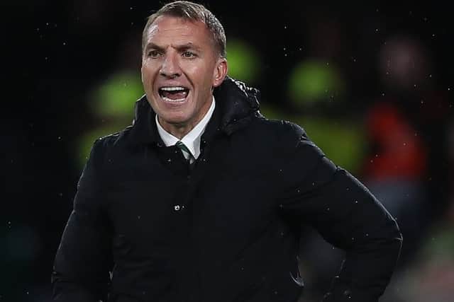 Celtic manager Brendan Rodgers on the touchline during the Europa League Group B match against RB Leipzig at Celtic Park. Picture: Ian MacNicol/Getty
