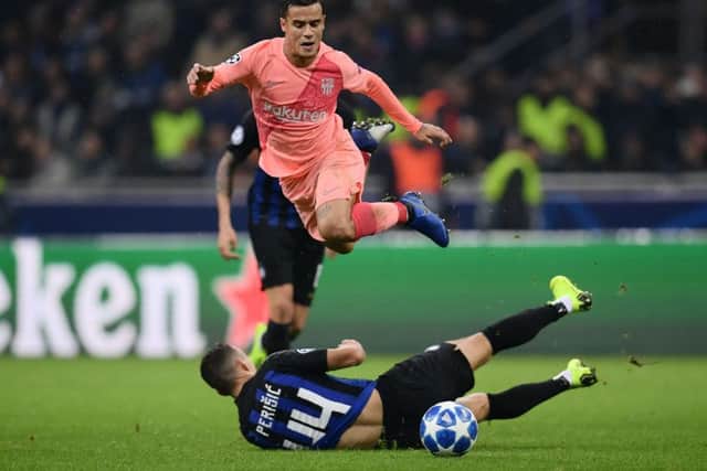 Barcelona and Inter Milan battle it the Champions League. Marco Bertorello/AFP/Getty Images