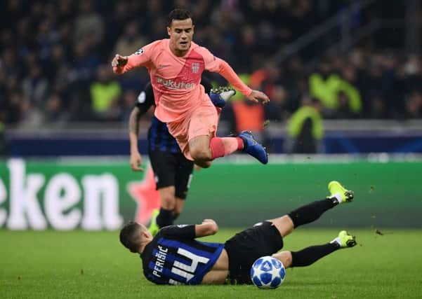 Barcelona and Inter Milan battle it the Champions League. Marco Bertorello/AFP/Getty Images