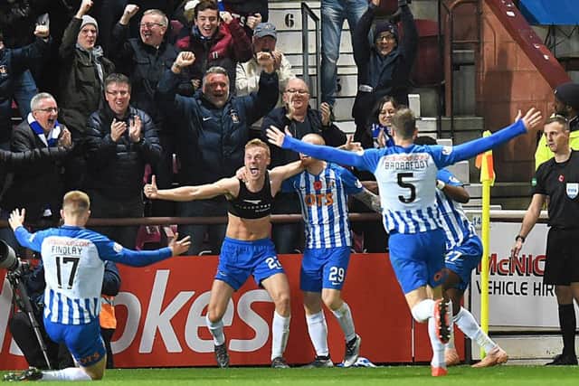 Kilmarnock's Ross Mullen celebrates his goal. Pic: SNS/Ross Parker