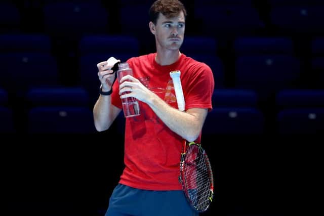 Jamie Murray during a practice session prior to the Nitto ATP World Tour Finals. Pic: Photo by Clive Brunskill/Getty Images