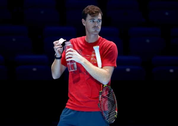 Jamie Murray during a practice session prior to the Nitto ATP World Tour Finals. Pic: Photo by Clive Brunskill/Getty Images
