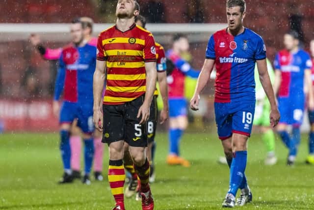 Partick Thistle's Niall Keown at full-time. Pic: SNS/Roddy Scott