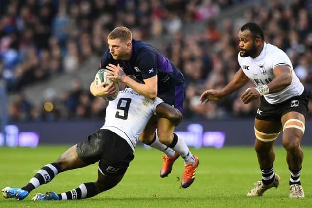 Fly-half Finn Russell pulled the strings for Scotland in the win over Fiji. Picture: Andy Buchanan/AFP/Getty Images