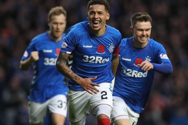 James Tavernier celebrates scoring Rangers' second goal. Picture: Getty Images