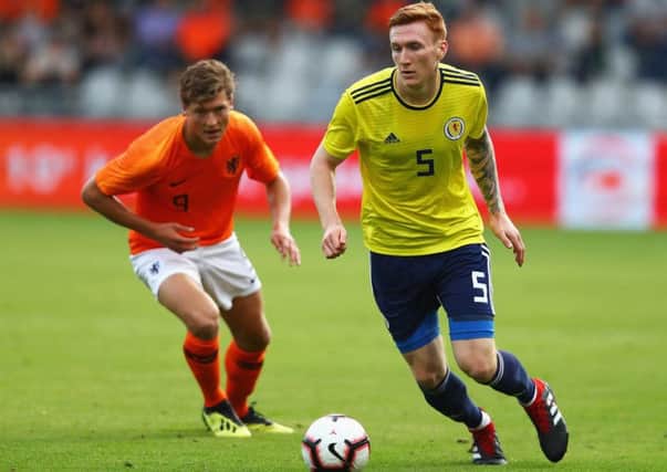 David Bates in action for Scotland Under-21s against the Netherlands. Picture: Getty Images