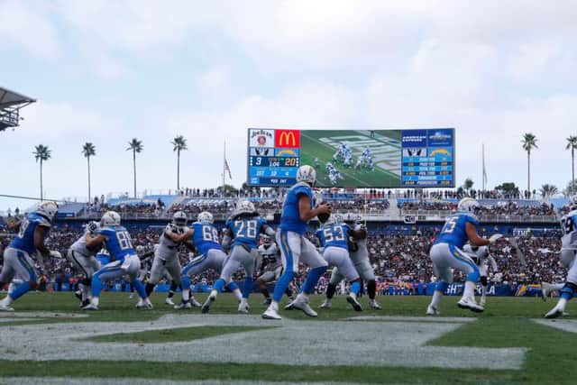 The Los Angeles Chargers aren't selling out their home games despite an upturn in results. Pic: Charles Baus