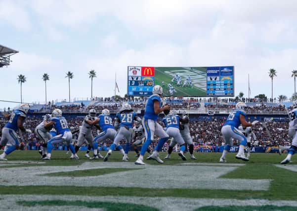 The Los Angeles Chargers aren't selling out their home games despite an upturn in results. Pic: Charles Baus