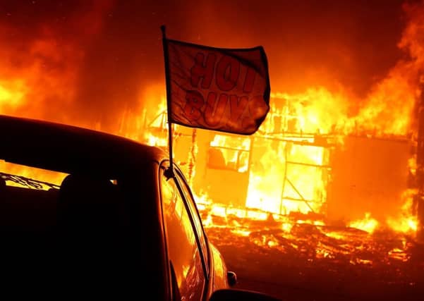 A car dealership in Paradise, California, where dozens of homes were destroyed in just a few hours (Picture: Justin Sullivan/Getty Images)