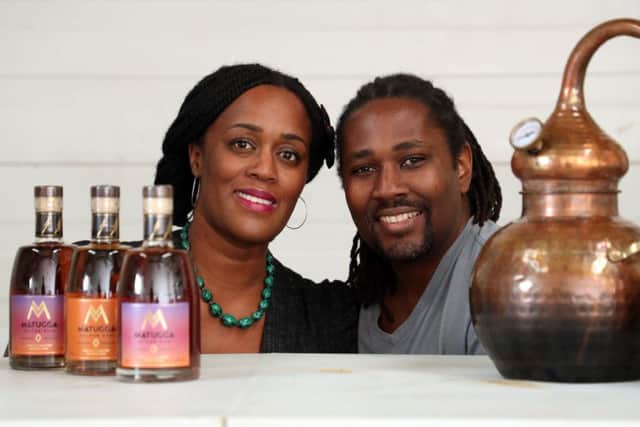 Matugga Distillers is run by husband-and-wife team Paul and Jacine Rutasikwa. Picture: Stewart Attwood.